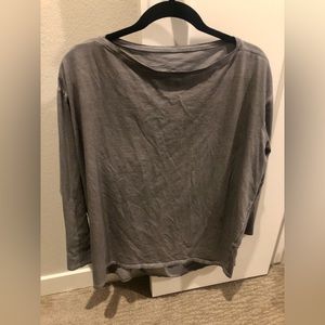 Lululemon Back In Action Long Sleeve Gray